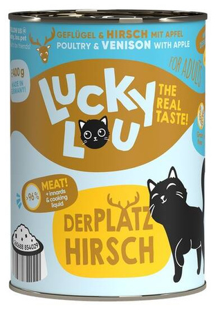 Lucky Lou Karma Dla Kota Drób Jeleń 400g