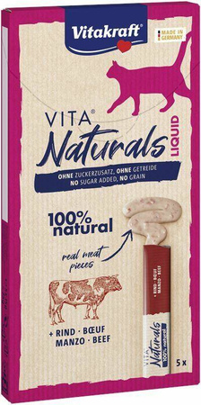 Vitakraft Kot 6x15g Naturals Liquid Beef