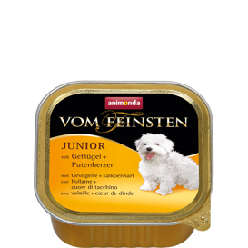 Animonda vom Feinsten Dog Junior Drób i Serca Indyka 150g