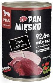 Pan Mięsko Karma Dla Psa Indyk z Jeleniem 400g