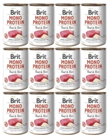 Brit Karma Monoproteinowa dla Psa Wołowina Ryż 12x400g