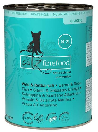 Catz Finefood Classic N21 dla Kota Dziczyzna Karmazyn 400g