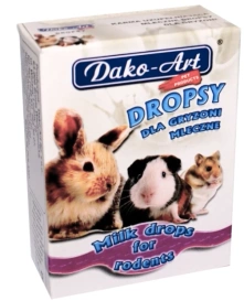 Dako-Art Przysmak Dropsy Mleczne dla Gryzoni 75g Karton