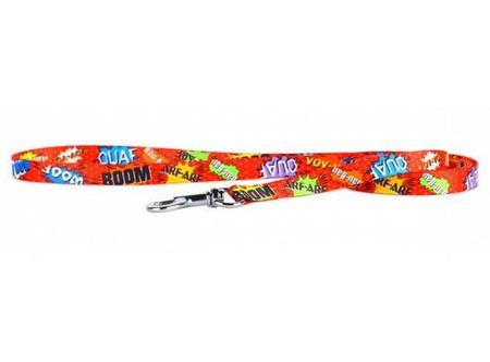 Matteo Smycz Dla Psa Prosta 20mm Graffiti Czerwone