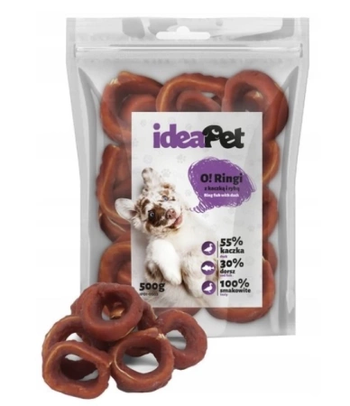 IdeaPet Przysmak dla Psa Ringi z Kaczką i Rybą 500g