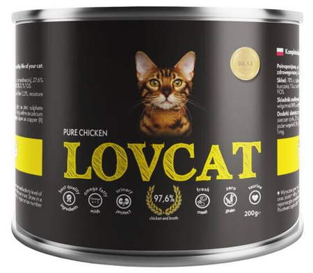 Lovcat Karma Dla Kota Pure Chicken 200g
