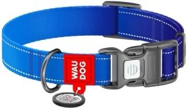 WAUDOG Mono Obroża Dla Psa Niebieska Z Adresówką QR L