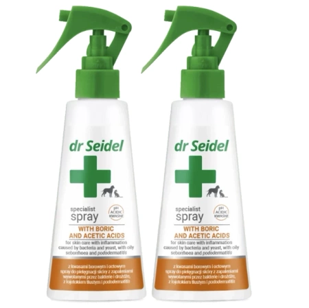 Dr Seidel Spray Dla Psa Kota Kwas Octowy i Borowy 2x100ml