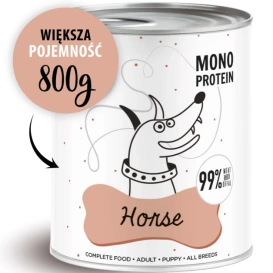 Paka Zwierzaka PEPE Mokra Karma dla Psa Koń 800g