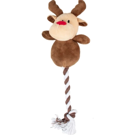 Duvo+ Świąteczny Szarpak Dla Psa z Piszczałką Mix 30cm