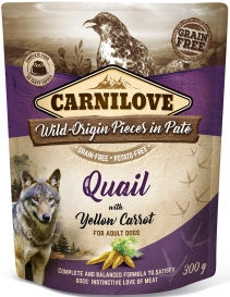 Carnilove Pies Saszetka 300g Quail& Yellow Carrot / 12, karma dla psa