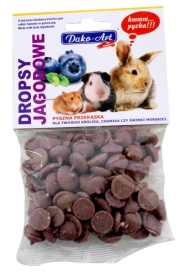 Dako-Art Dropsy Jagodowe dla Gryzoni Worek 75g