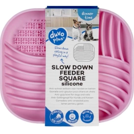 Duvo+ Square Mata Dla Psa Spowalniająca Silikon Róż 20cm