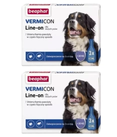 Beaphar Vermicon Krople Na Pchły Kleszcze Dla Psa L 2x3szt 4,5ml