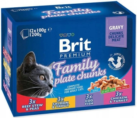 Brit Premium Cat Adult Karma Dla Kota Multipack 12x100g