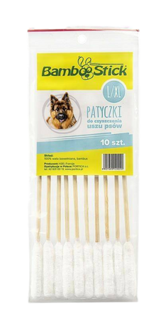 Bamboostick Patyczki Do Uszu Dla Psa L/XL10szt