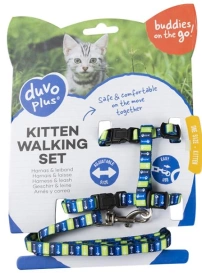 Duvo+ Zestaw Smycz i Szelki Dla Kociąt Rybki 15-25 cm/8mm