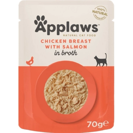 Applaws Mokra Karma Dla Kota Kurczak Łosoś w Bulionie 70g