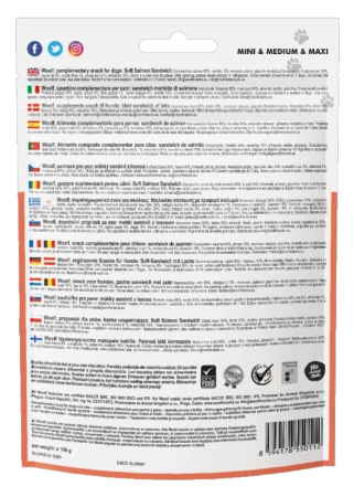 Woolf Przysmak Pies Soft Sandwich Salmon, 100g