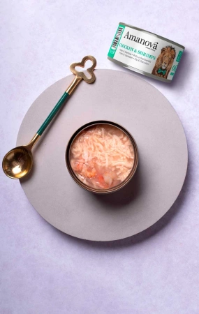 Amanova Mokra Karma dla Kota Kurczak Krewetki Bulion 70g