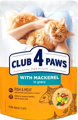Club 4 Paws Karma Dla Kota Makrela Sos Saszetka 85g
