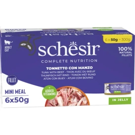 Schesir Karma Dla Kota Multipak Tuńczyk Wołowina 6x50g