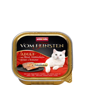 Animonda Kot 100g V.Feinsten Wołowina, Pierś Kurczaka W Ziołach Tacka