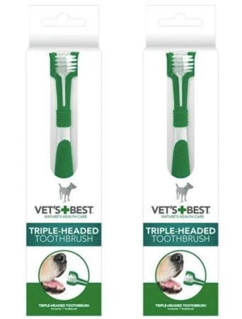 Vets Best Szczoteczka Dla Psa 3-Głowicowa 2szt