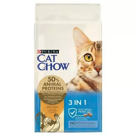 Purina Cat Chow 3in1 z Indykiem 15kg