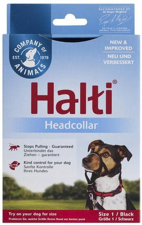Halti Kantarek Obroża Dla Psa Uzdowa 1 Czarna