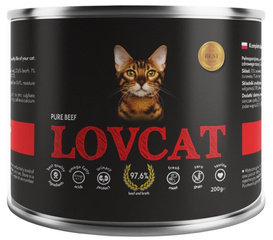 Lovcat Karma Dla Kota Pure Wołowina 200g