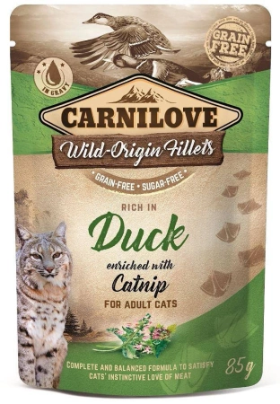 Carnilove Cat Duck & Catnip - kaczka i kocimiętka saszetka 85g