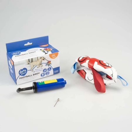Duvo+ Zabawka dla Psa Piłka + Pompka Ptaszek 15cm