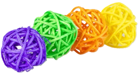Duvo+ Zabawka dla Kota Plecione Piłeczki 3cm 4szt S