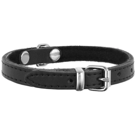 Dino Obroża Skórzana Dla Psa 10mm/27 cm Czarna