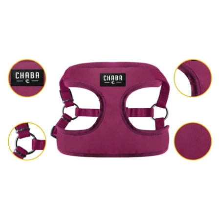 Chaba Comfort Szelki Dla Psa XL Bordowe 1,6/53-70cm