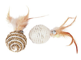 Dingo Zabawka Dla Kota Piłki Sizalowe 2szt