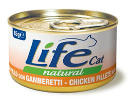 Life Cat Puszka 85g Kurczak Krewetki Filet Karma dla Kota