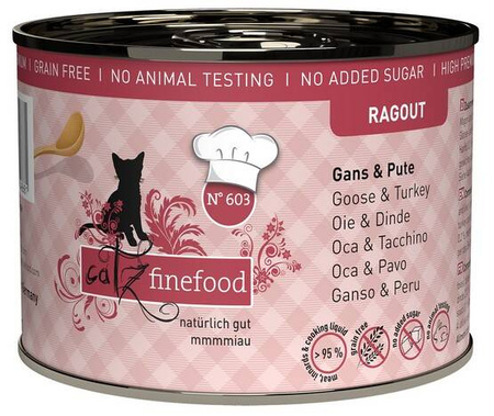Catz Finefood Karma Dla Kota Gęś Indyk 190g