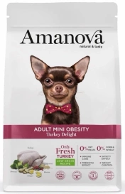 Amanova Mini Obesity Karma dla Psa z Nadwagą Indyk 7kg
