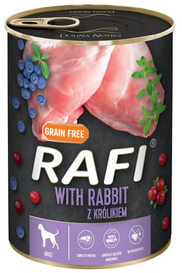 Rafi Karma Mokra dla Psa Królik Borówka Żurawina 400g