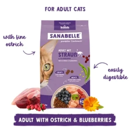 Sanabelle Adult Strauss Karma dla Kota Struś 400g