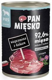 Pan Mięsko Karma Dla Psa Wieprzowina z Dzikiem 400g