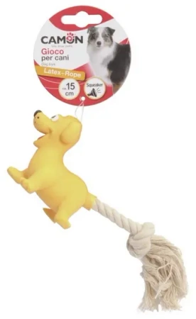 Camon Lateksowa Zabawka dla Psa z Liną Mix 15cm