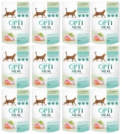 Optimeal Karma Dla Kota Królik Marchew Saszetka 12x85g