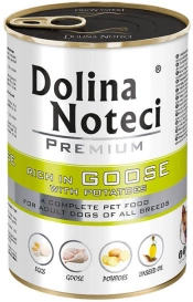 Dolina Noteci Premium Pies Gęś i ziemniaki puszka 400g