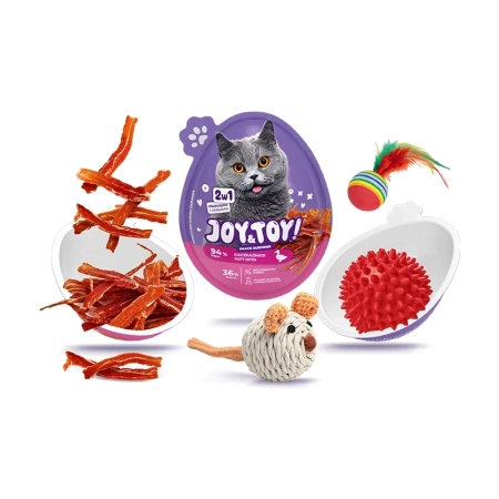Joy&Toy Jajko Niespodzianka dla Kota Kaczka+Zabawka 20g