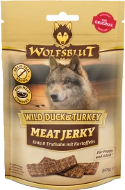 Wolfsblut Dog Meat Jerky Przysmak dla Psa Kaczka Indyk 80g