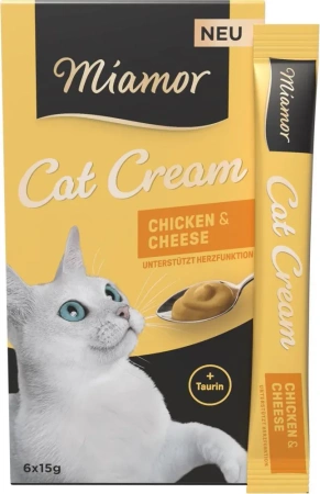 Miamor Cat Cream Przysmak Dla Kota Krem Kurczak Ser 6x15g