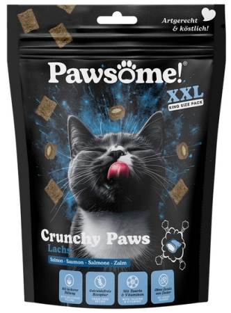 Pawsome Crunchy Paws Przysmak dla Kota Łosoś 150g